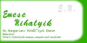 emese mihalyik business card